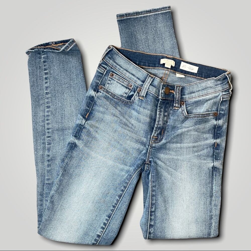 J CREW LOW RISE BOHO WESTERN STRETCH LIGHT WASH SKINNY JEANS 24 30 SMALL